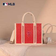 MLB-PP100-100  MLB Philadelphia Phillies  Team Whipstitch Tote/Crossbody
