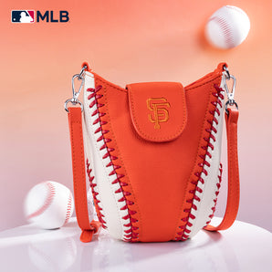MLB-SF105 MLB San Francisco Giants Team Baseball Stitch Crossbody - Orange