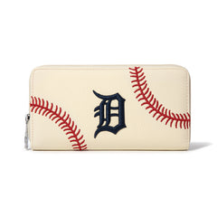 MLB-TG112   MLB Detroit Tigers Zip Wallet Baseball Stitch Detail