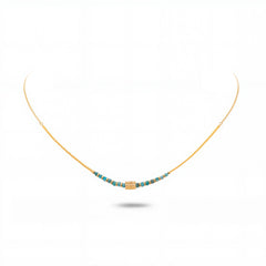 WNS-1079  Wrangler Western 14K Chain Boho Necklace Retro Pendant