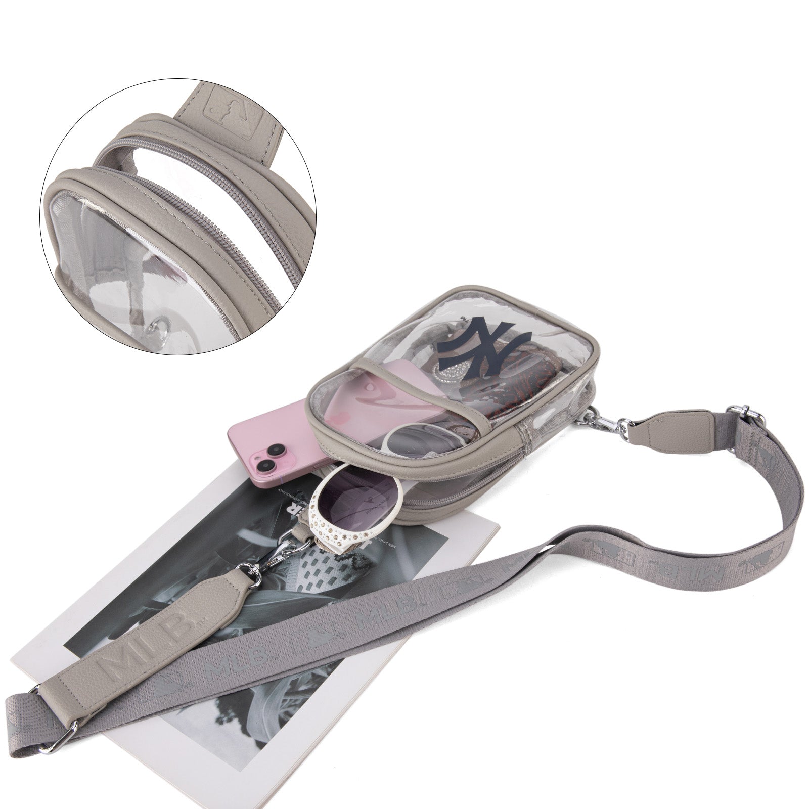 1-2 Pcs Clear PVC Sling Bag – Stadium Approved Mini Crossbody Backpack For Women