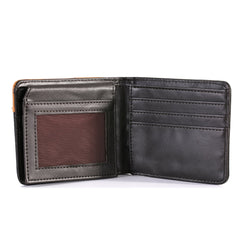 MW-602  Embossed Vintage Floral  Men's Bifold PU Leather Wallet