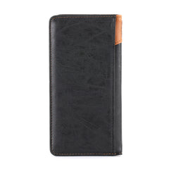 MW-607  Embossed Vintage Floral  Men's Bifold Long PU Leather Wallet