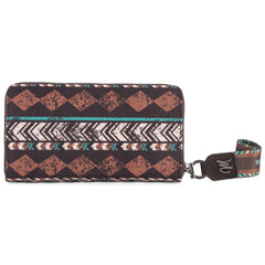 MW01-W006  Montana West Boho Ethnic Art Print Wallet - Coffee