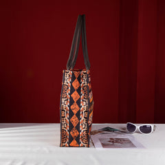 MW01G-8119  Montana West Boho Ethnic Print Concealed Carry Wide Tote Leopard