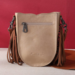 MW1243-8366 Montana West  Fringe Concho Crossbody