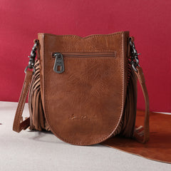 MW1243-8369 Montana West Hair-On Cowhide Fringe Crossbody