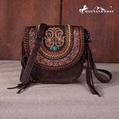 MW1256-8360 Montana West Tooled Collection Concealed Carry Crossbody