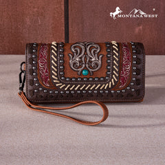 MW1256-W002 Montana West Embroidered Collection Wallet