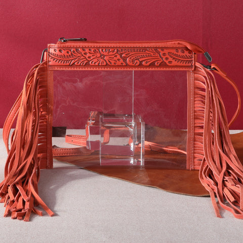 Monogrammed clear crossbody bag on sale
