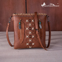 MW1259G-9360  Montana West Feather Collection Concealed Carry Crossbody