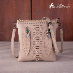 MW1259G-9360  Montana West Feather Collection Concealed Carry Crossbody