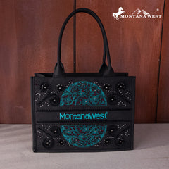 MW1266G-8119   Montana West Embroidered Cut-out Concealed Carry Tote