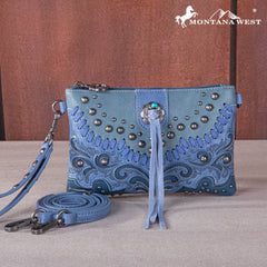 MW1269-181 Montana West  Embroidered Scroll Cut-out Collection Clutch/Crossbody