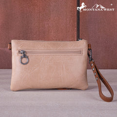 MW1269-181 Montana West  Embroidered Scroll Cut-out Collection Clutch/Crossbody