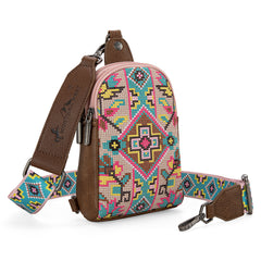 MW1278-2101 Montana West Embroidered  Collection Sling Bag