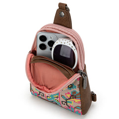 MW1278-2101 Montana West Embroidered  Collection Sling Bag