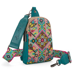 MW1278-2101 Montana West Embroidered  Collection Sling Bag