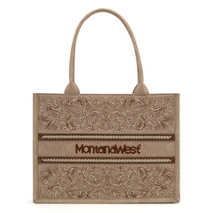 MW1279G-8119  Montana West Embroidered Collection Concealed Carry Tote