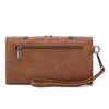 MW1280G-8317WBR  Montana West Buckle Collection Concealed Carry Tote Wallet Set-Brown