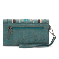MW1280G-8317WTQ  Montana West Buckle Collection Concealed Carry Tote Wallet Set-Turquoise
