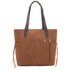 MW1280G-8317WBR  Montana West Buckle Collection Concealed Carry Tote Wallet Set-Brown