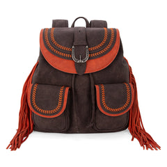 MW1289-9110WCF  Montana West Fringe Buckle Collection Backpack Wallet Set- Coffee