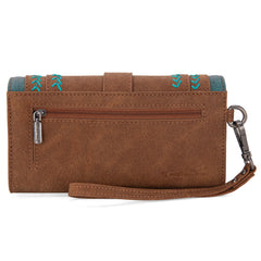 MW1289-9110WBR  Montana West Fringe Buckle Collection Backpack Wallet Set- Brown
