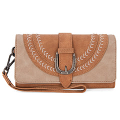 MW1289-9110WTN  Montana West Fringe Buckle Collection Backpack Wallet Set- Tan