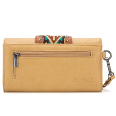 MW1294G-8110WBR   Montana West Buckle Collection Concealed Carry Tote  Wallet Set - Brown