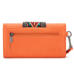 MW1294G-8110WBR   Montana West Buckle Collection Concealed Carry Tote  Wallet Set - Orange