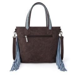 MW1295G-8313W  Montana West Tooled Aztec Tote/Crossbody with Wallet Set - Jean