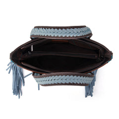 MW1295G-8313W  Montana West Tooled Aztec Tote/Crossbody with Wallet Set - Jean