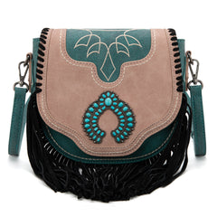 MW1302-8360 Montana West Concho Fringe Collection Saddle Bag/Crossbody