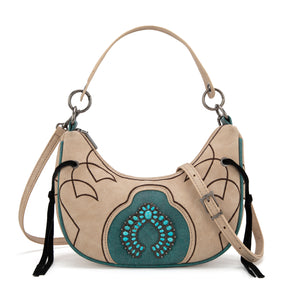 MW1302-919 Montana West Concho Collection Crescent Crossbody Bag