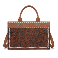MW1323-8011  Montana West Tooled Collection Tote/Crossbody