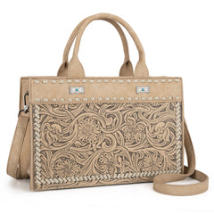 MW1323-8011  Montana West Tooled Collection Tote/Crossbody