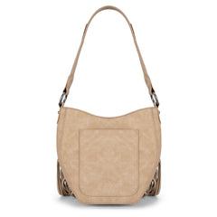 MW1323G-918  Montana West Tooled Fringe Collection Hobo Shoulder Bag