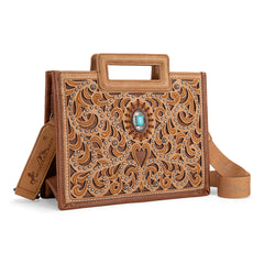 MW1326-8122  Montana West Cut-Out Embroidered  Collection Tote/Crossbody