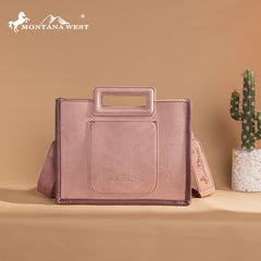 MW1326-8122  Montana West Cut-Out Embroidered  Collection Tote/Crossbody