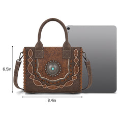 MW1331-8322   Montana West Concho Collection Small Tote/Crossbody