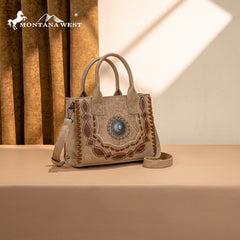 MW1331-8322   Montana West Concho Collection Small Tote/Crossbody