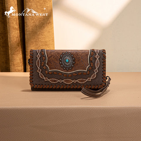 MW1331-W018 Montana West Concho Collection Wallet