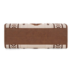 MW1333-8113 Montana West Aztec Retro Arrows Dual Sided Print Large Tote/Crossbody-Beige