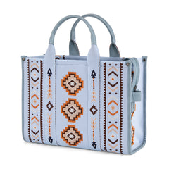 MW1333-8113 Montana West Aztec Retro Arrows Dual Sided Print Large Tote/Crossbody-Jean