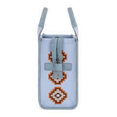 MW1333-8113 Montana West Aztec Retro Arrows Dual Sided Print Large Tote/Crossbody-Jean