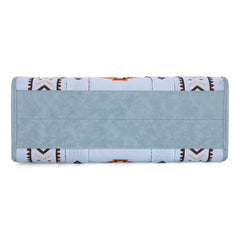 MW1333-8113 Montana West Aztec Retro Arrows Dual Sided Print Large Tote/Crossbody-Jean