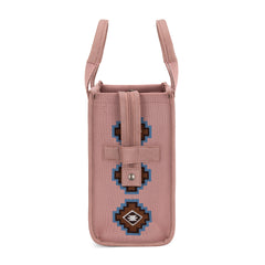 MW1333-8113 Montana West Aztec Retro Arrows Dual Sided Print Large Tote/Crossbody-Pink