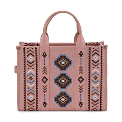 MW1333-8113 Montana West Aztec Retro Arrows Dual Sided Print Large Tote/Crossbody-Pink