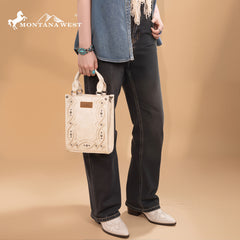 MW1334-1831  Montana West Embroidered Aztec Small Tote/Crossbody